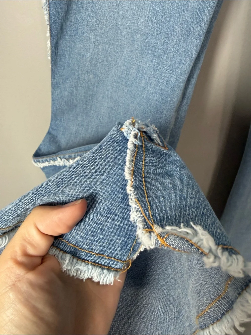 Vintage Y2K Mudd Yo! Raw Edge Flare Jeans Low Rise Size 11 - Picture 3 of 8